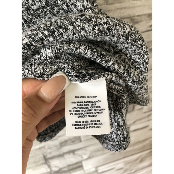 Anthropologie Maeve High Neck Stretch Gray Marled Cropped Tank Top Size Medium - Picture 5 of 9